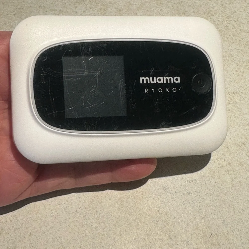 Muama Ryoko 4G LTE Portable Travel Wi-Fi Hotspot + Case, Charging Cord & SIM